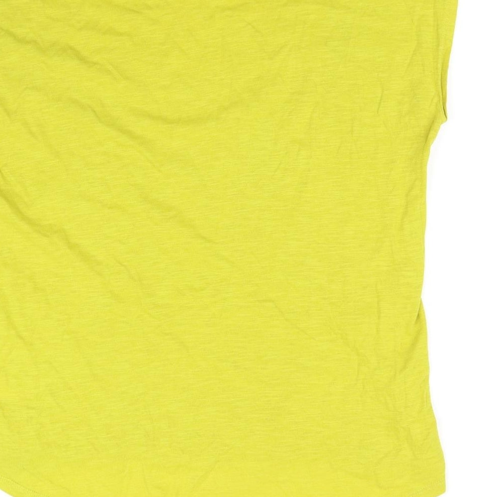 love tees Womens Yellow   Basic T-Shirt Size 16  - flowers