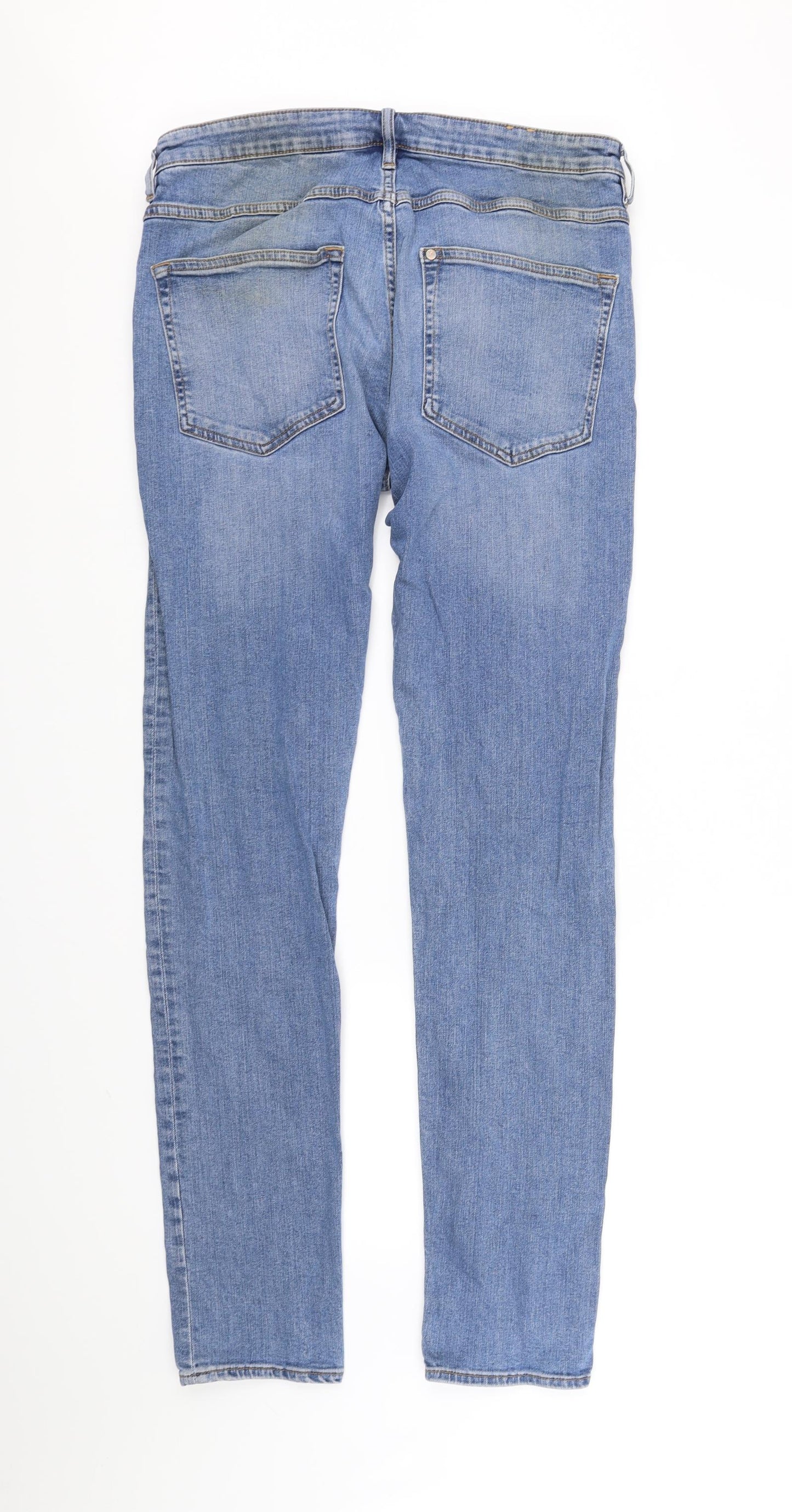 & Denim  Womens Blue   Straight Jeans Size 34 in L34 in