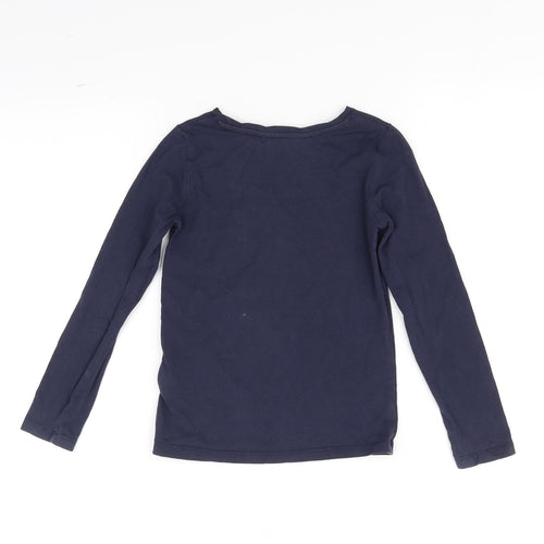 H&M Girls Blue   Basic T-Shirt Size 5-6 Years  - NEW YORK