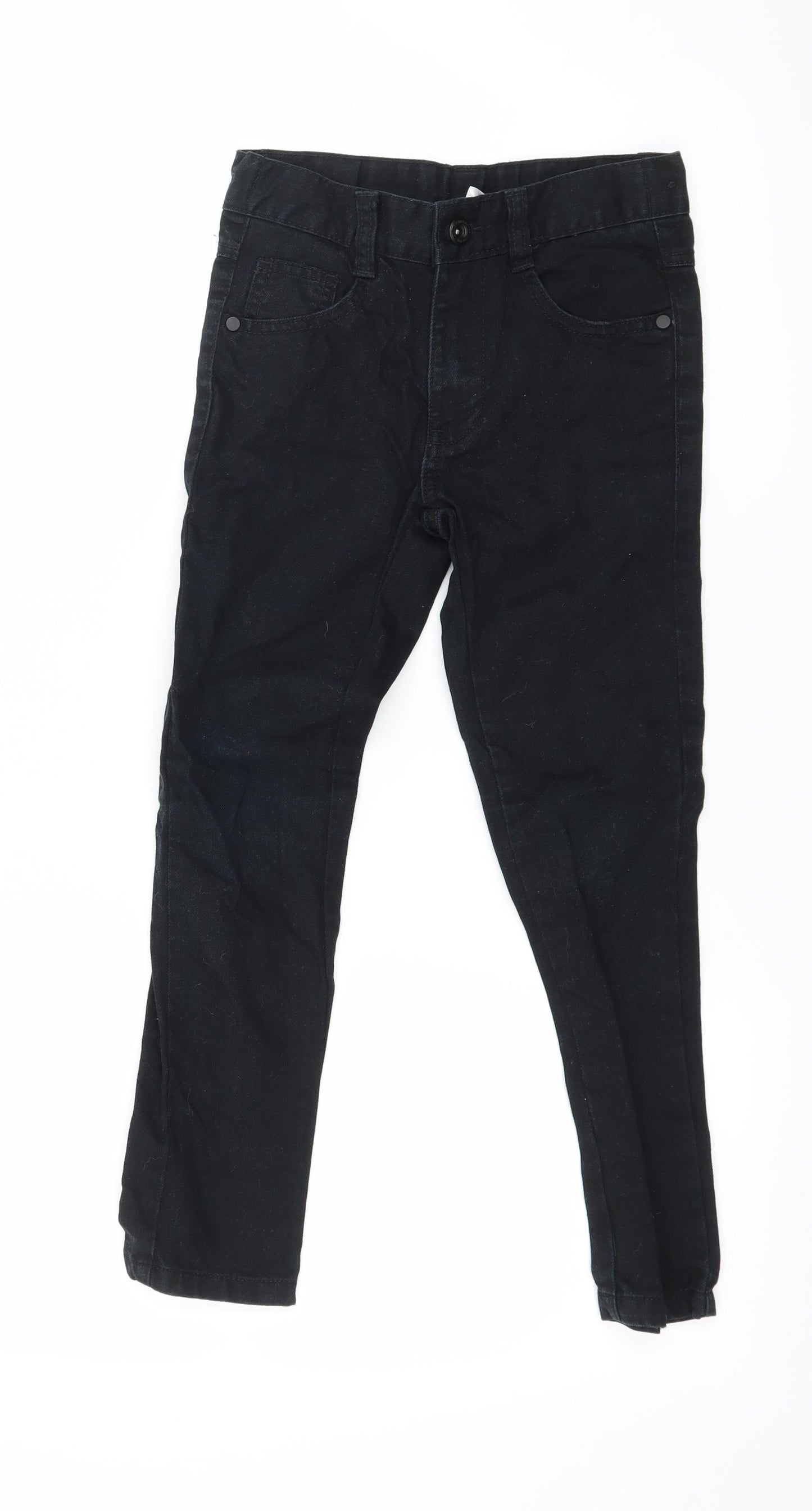 George Boys Black  Denim Skinny Jeans Size 6-7 Years