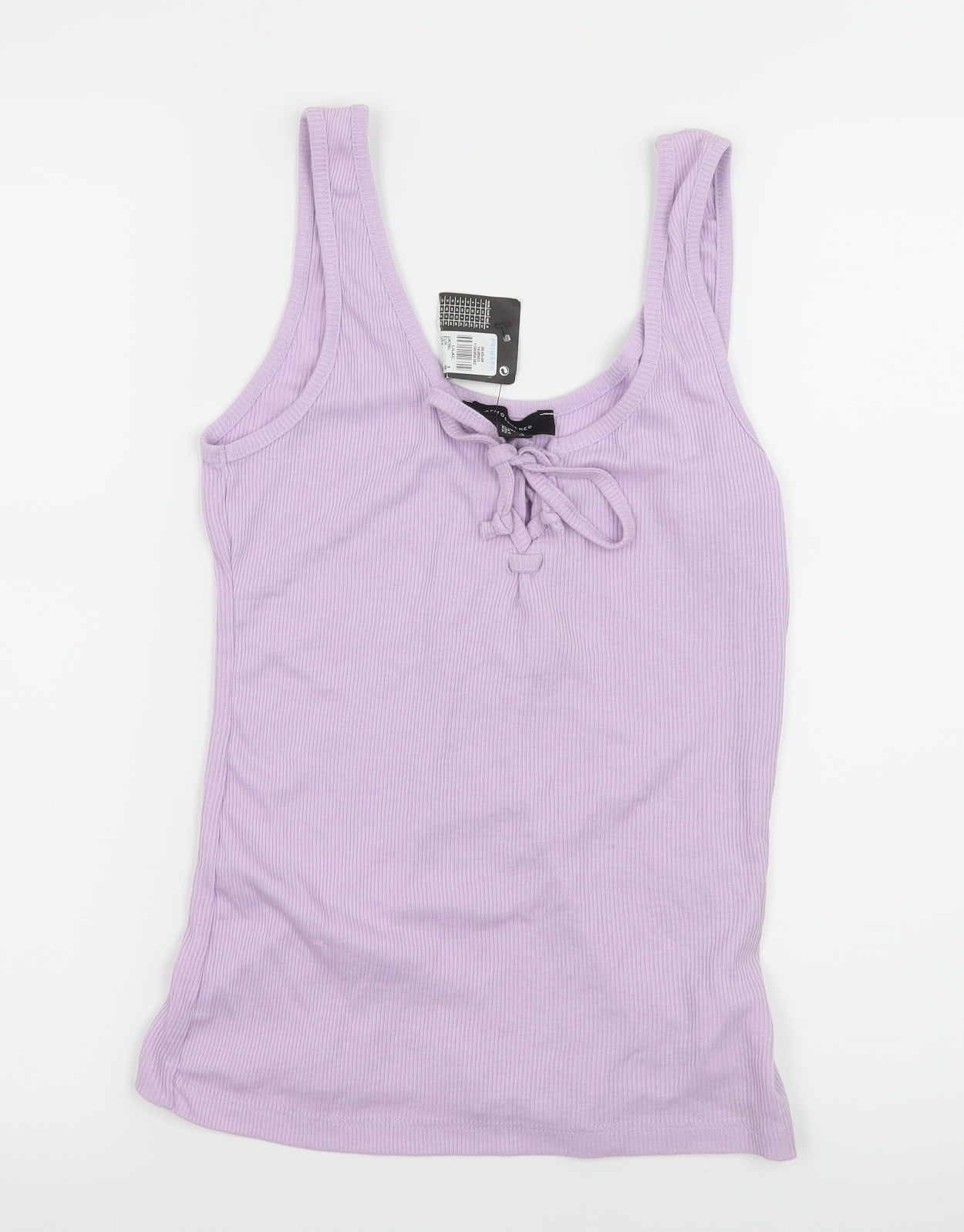 Atmopshere Womens Purple  Jersey Basic Tank Size 8  - Lace up detail