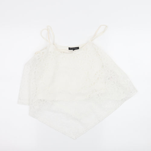 Candy Couture Girls White  Lace Camisole Tank Size 14 Years