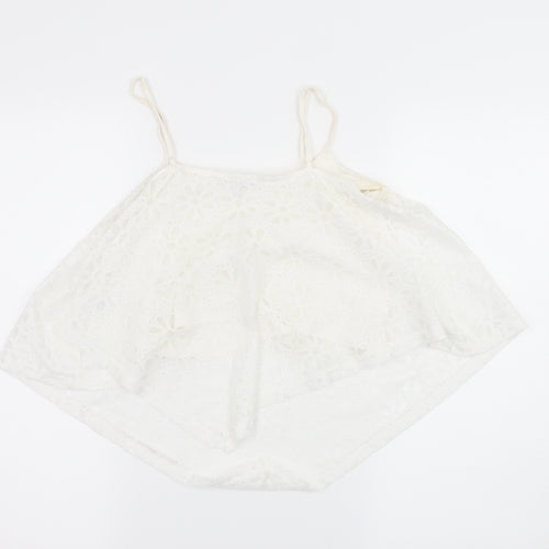 Candy Couture Girls White  Lace Camisole Tank Size 14 Years