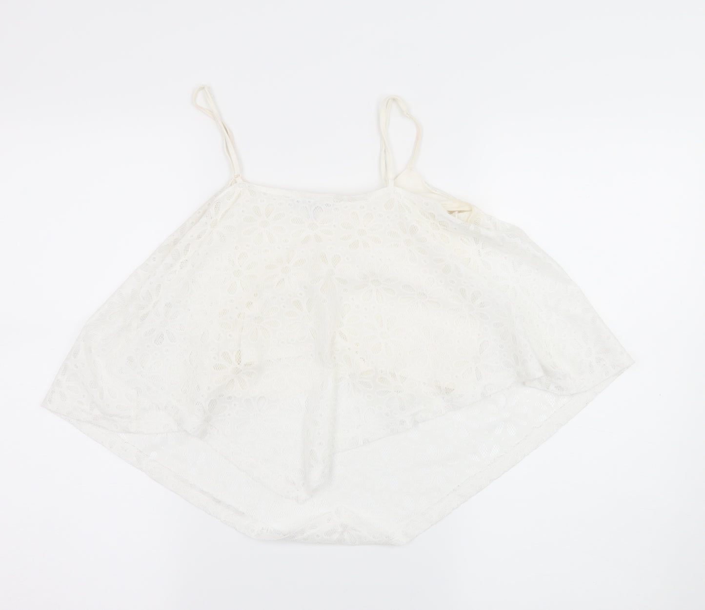 Candy Couture Girls White  Lace Camisole Tank Size 14 Years