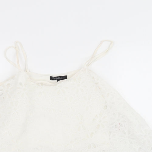 Candy Couture Girls White  Lace Camisole Tank Size 14 Years