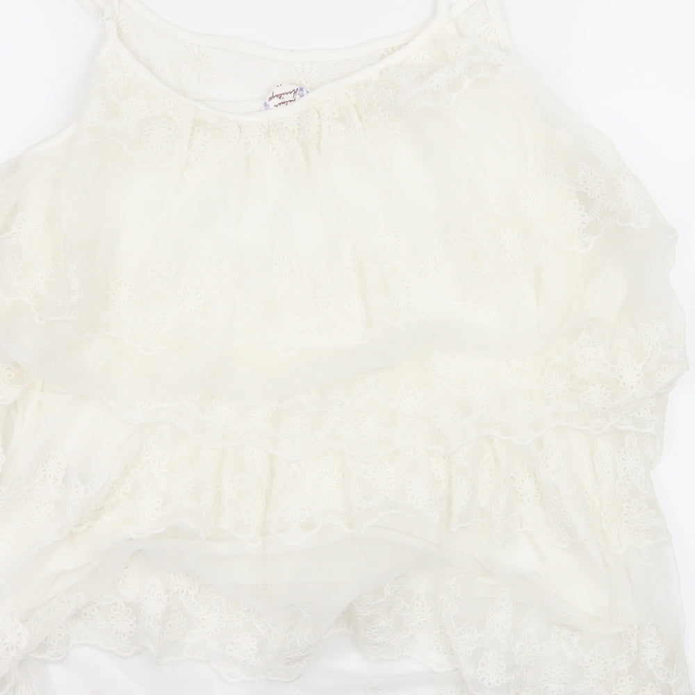 Matalan Womens White  Lace Camisole Tank Size 12