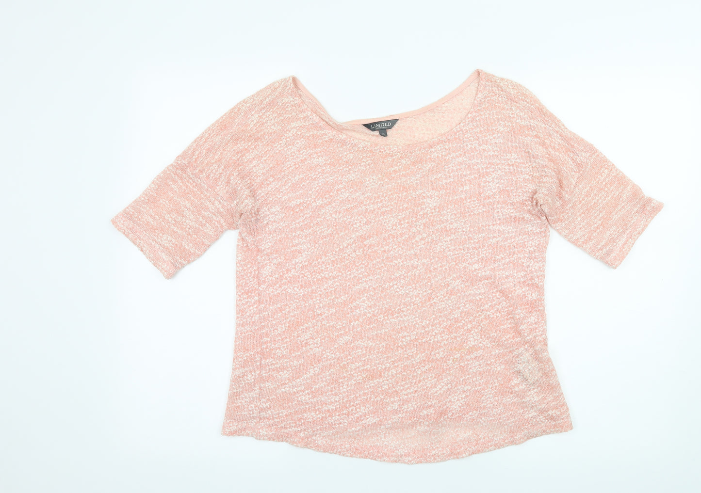 Limited Collection Womens Pink  Knit Basic T-Shirt Size 10