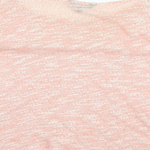Limited Collection Womens Pink  Knit Basic T-Shirt Size 10