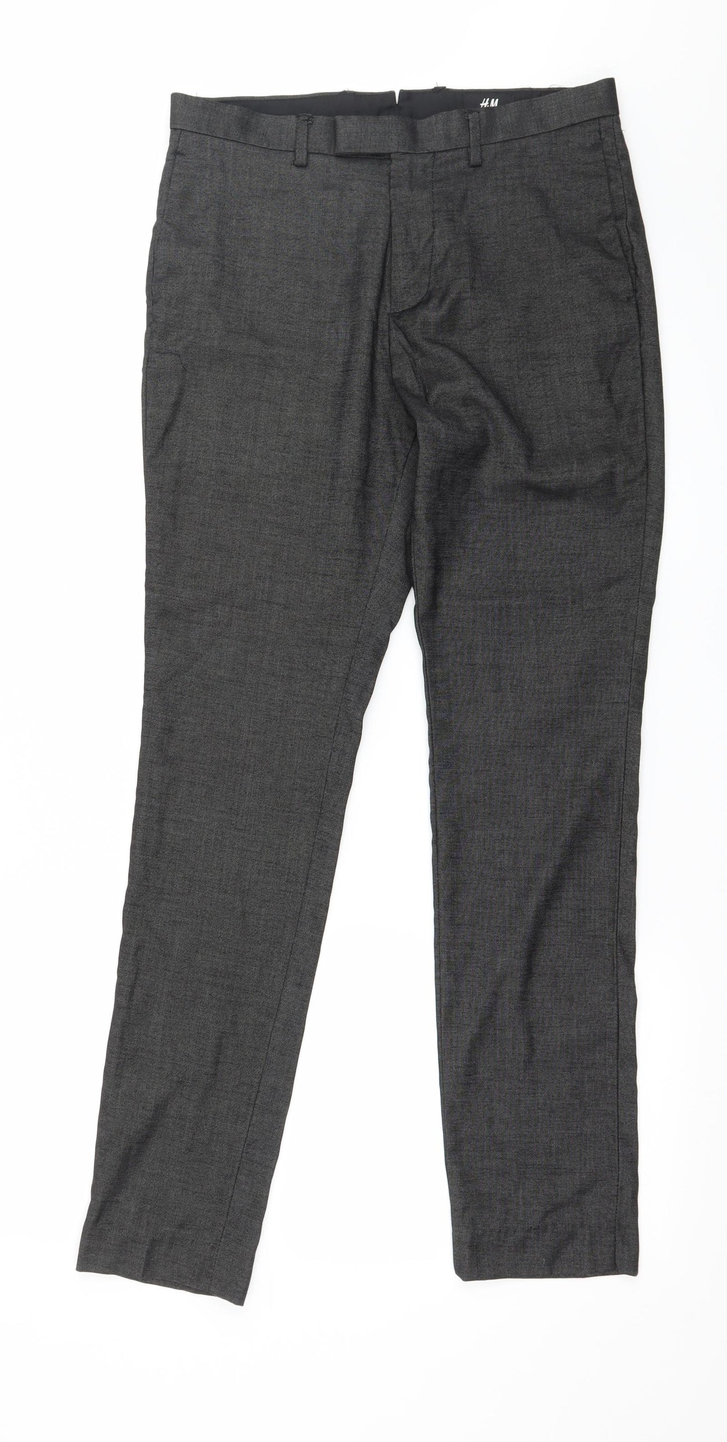 H&M Mens Grey   Trousers  Size 30 in L29 in