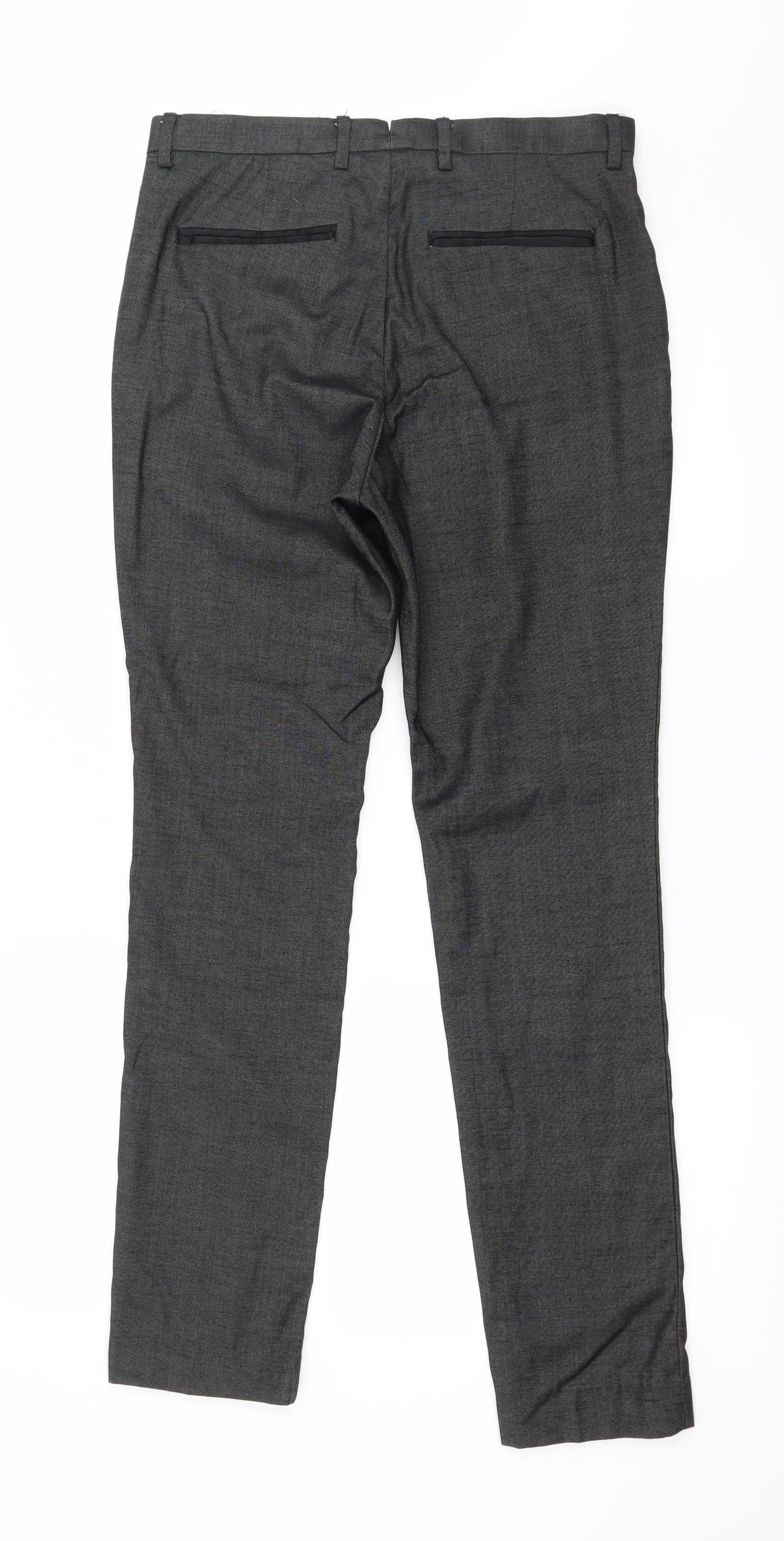 H&M Mens Grey   Trousers  Size 30 in L29 in