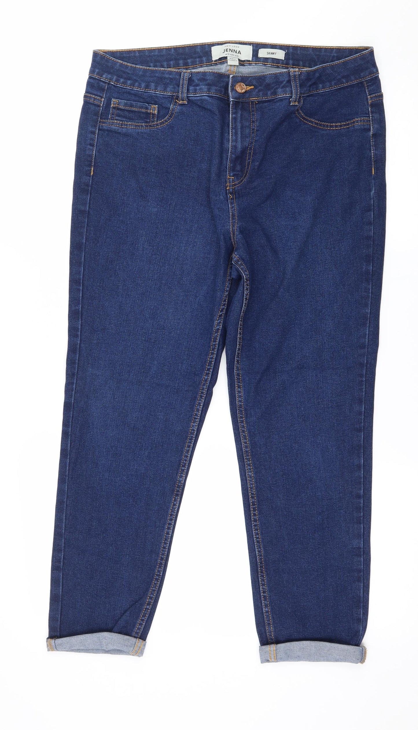New Look Womens Blue  Denim Skinny Jeans Size 14 L25 in