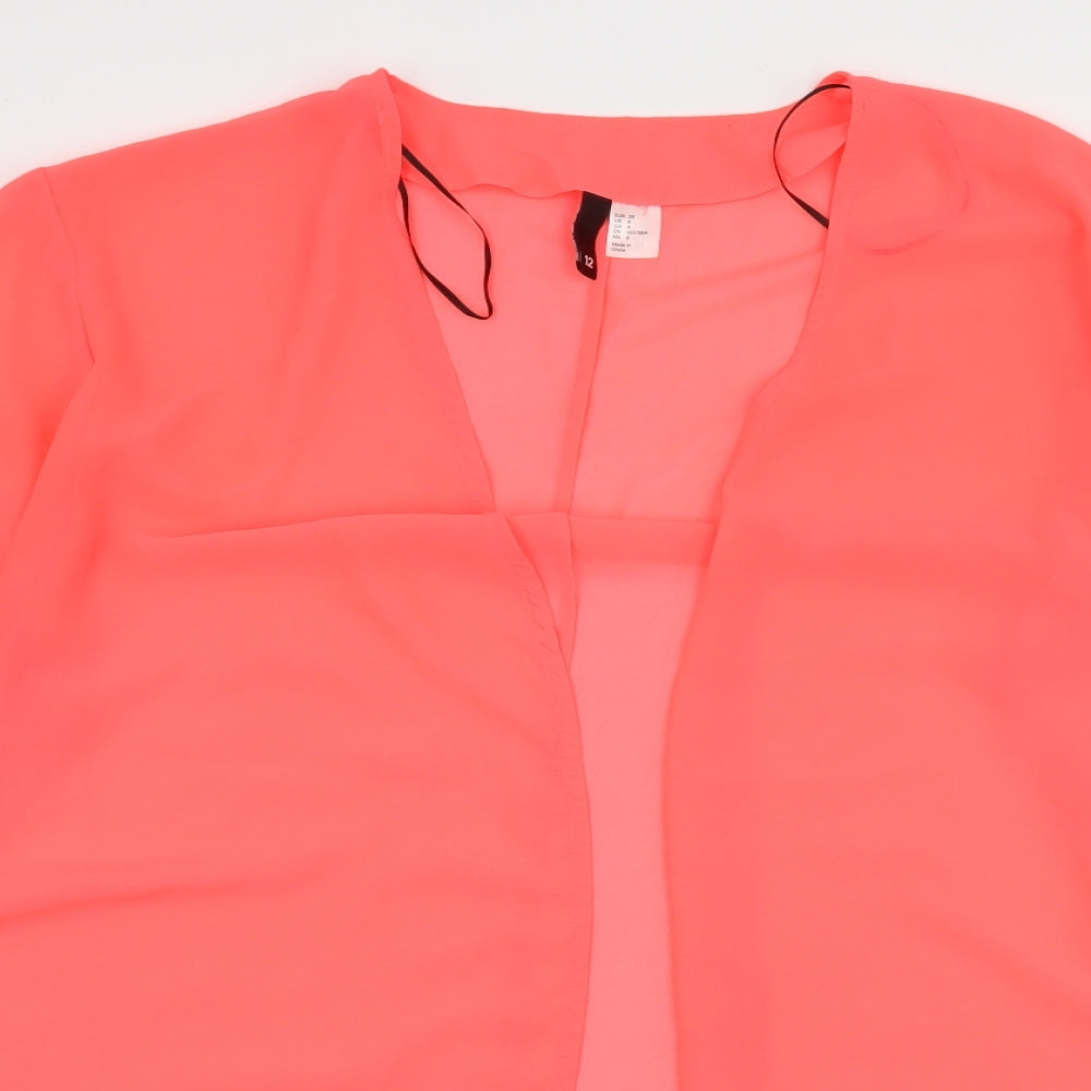 Divided by H&M Womens Orange  Chambray Basic Blouse Size 12