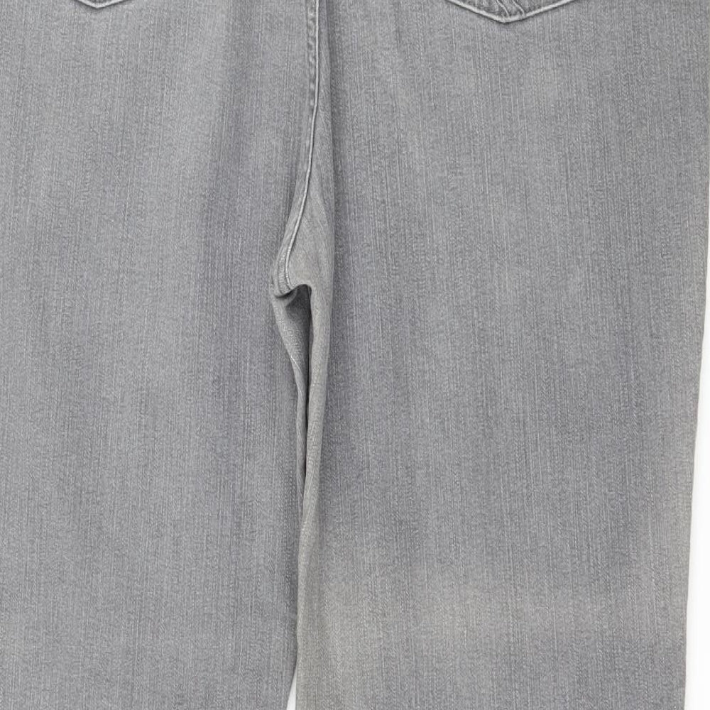 Per Una Womens Grey  Denim Straight Jeans Size 18 L30 in