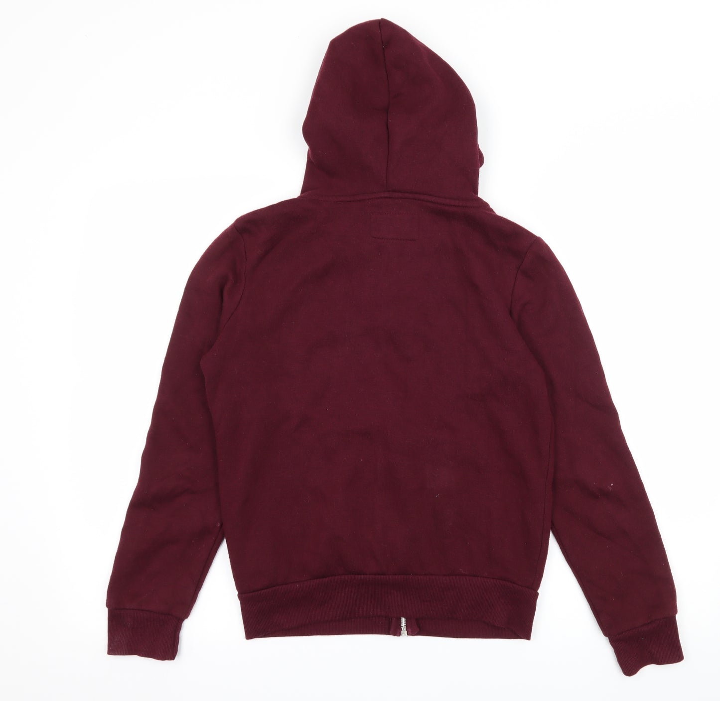Primark Womens Red  Jersey Full Zip Hoodie Size 6