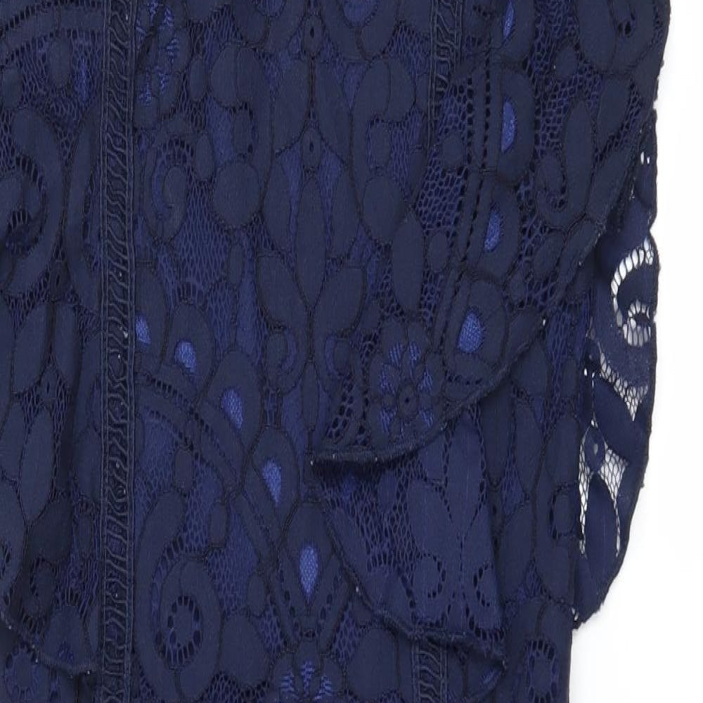 Pink Boutique Womens Blue  Lace A-Line  Size 8