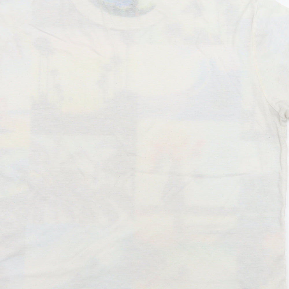 George Mens Multicoloured Geometric Jersey  T-Shirt Size M  - Beach