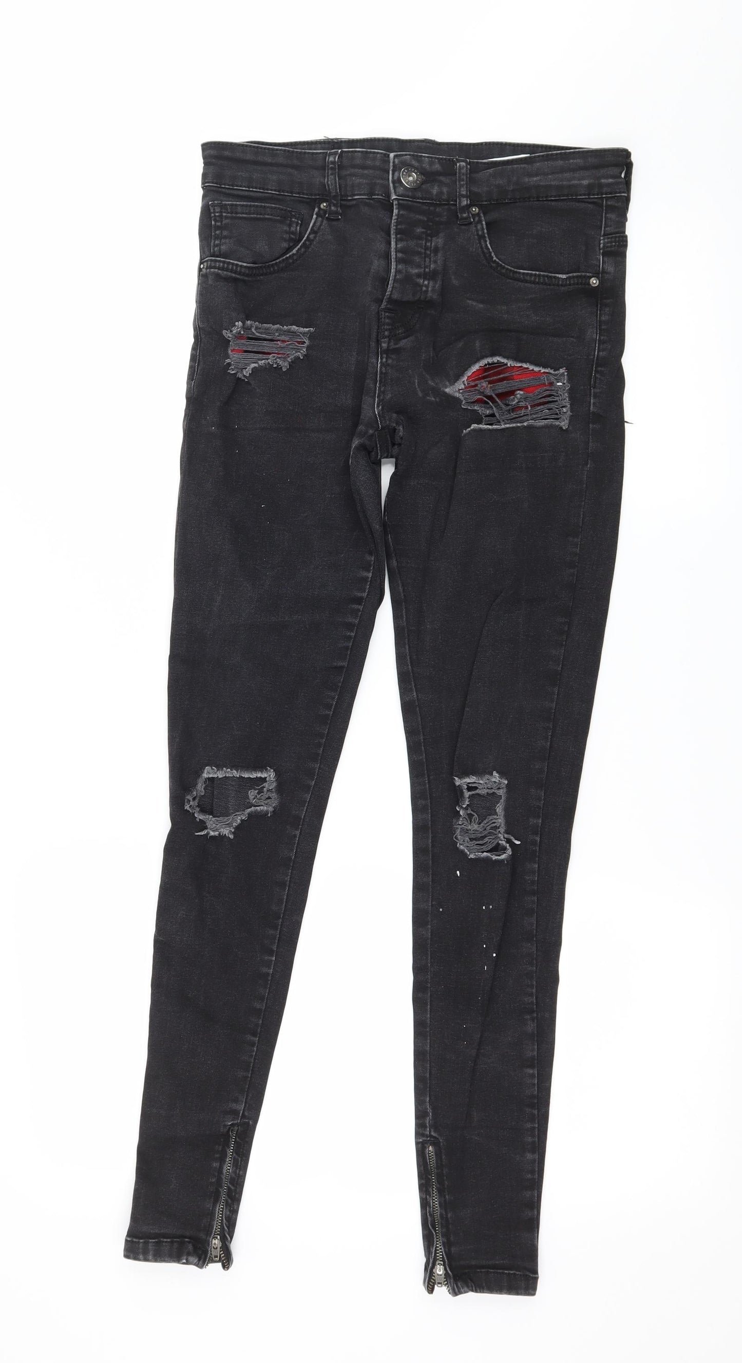 The Couture Club Mens Grey  Denim Skinny Jeans Size 28 in L29 in