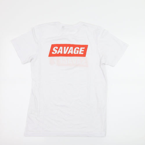 Prworn Mens White  Jersey  T-Shirt Size M  - SAVAGE