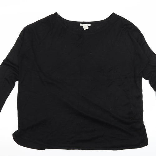 H&M Womens Black  Knit Pullover Jumper Size S