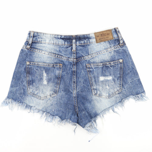River Island Womens Blue  Denim Hot Pants Shorts Size 8
