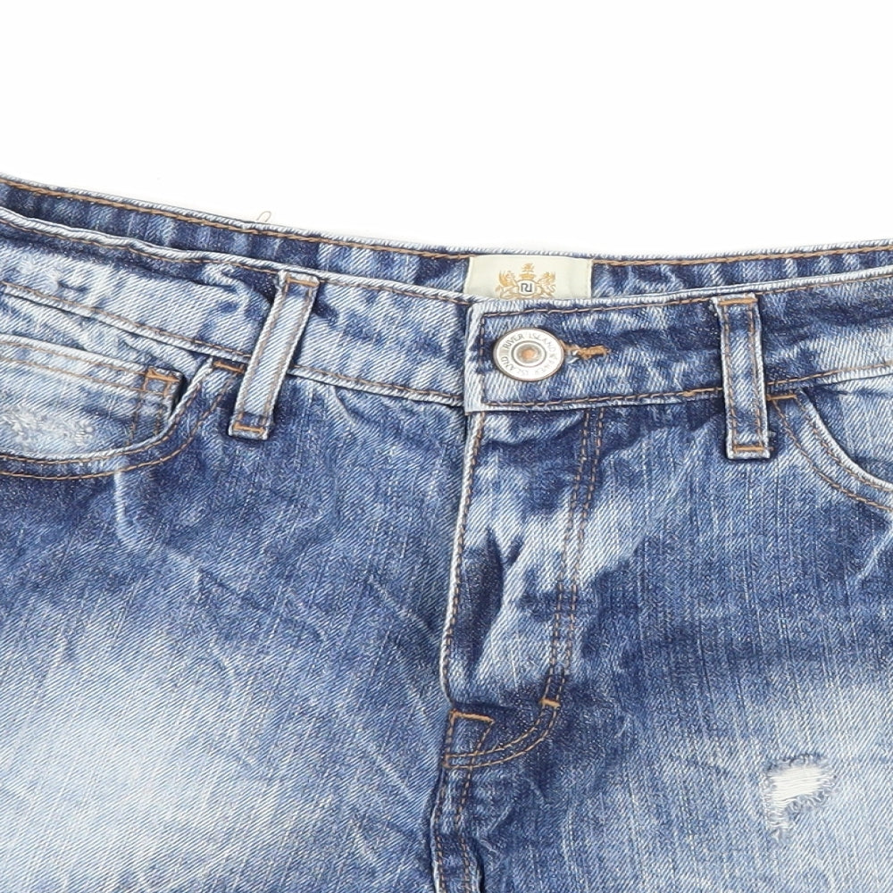 River Island Womens Blue  Denim Hot Pants Shorts Size 8
