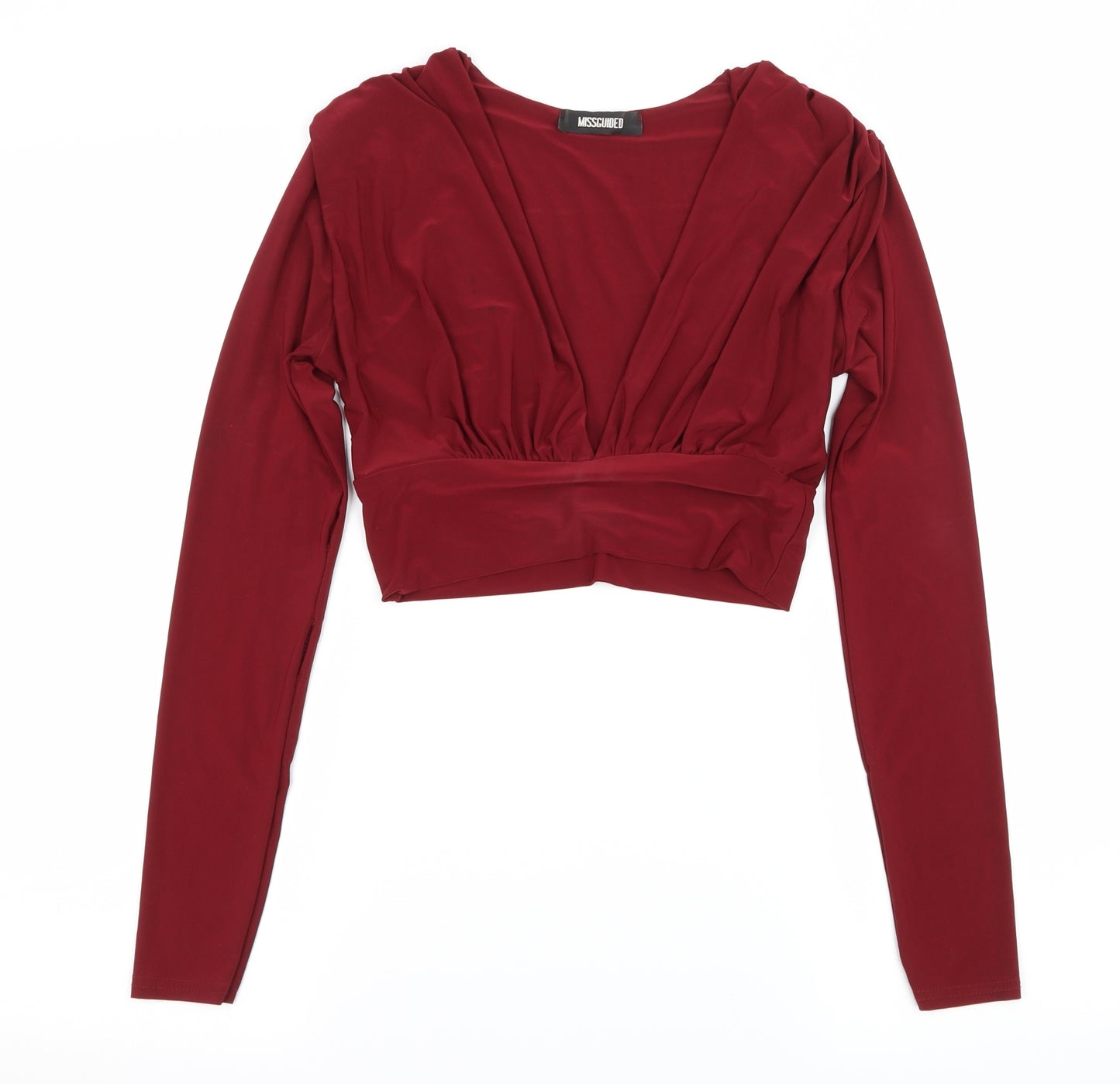 Missguided Womens Red  Jersey Basic T-Shirt Size 8