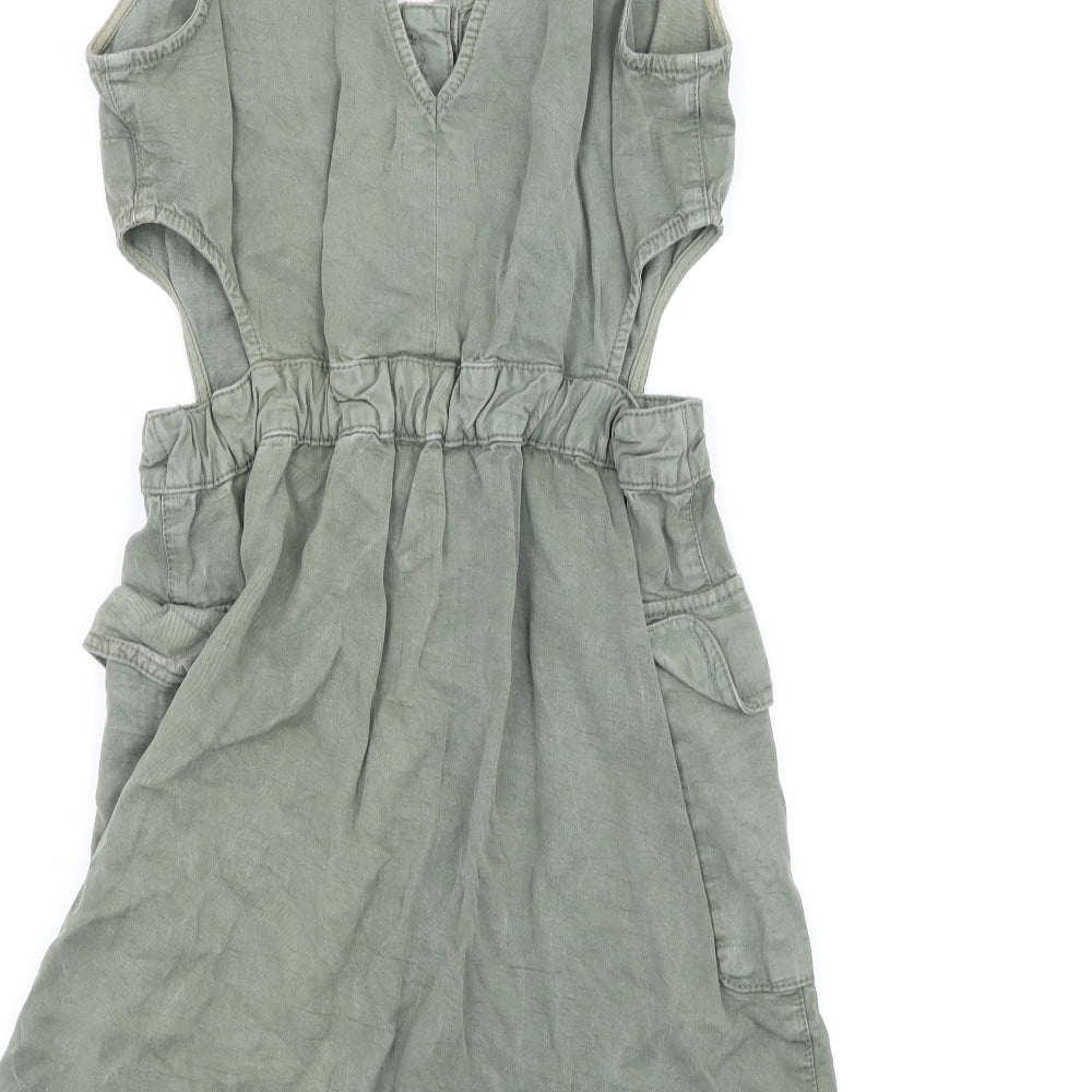 Topshop Womens Green   Bodycon  Size 8  - cut out sides