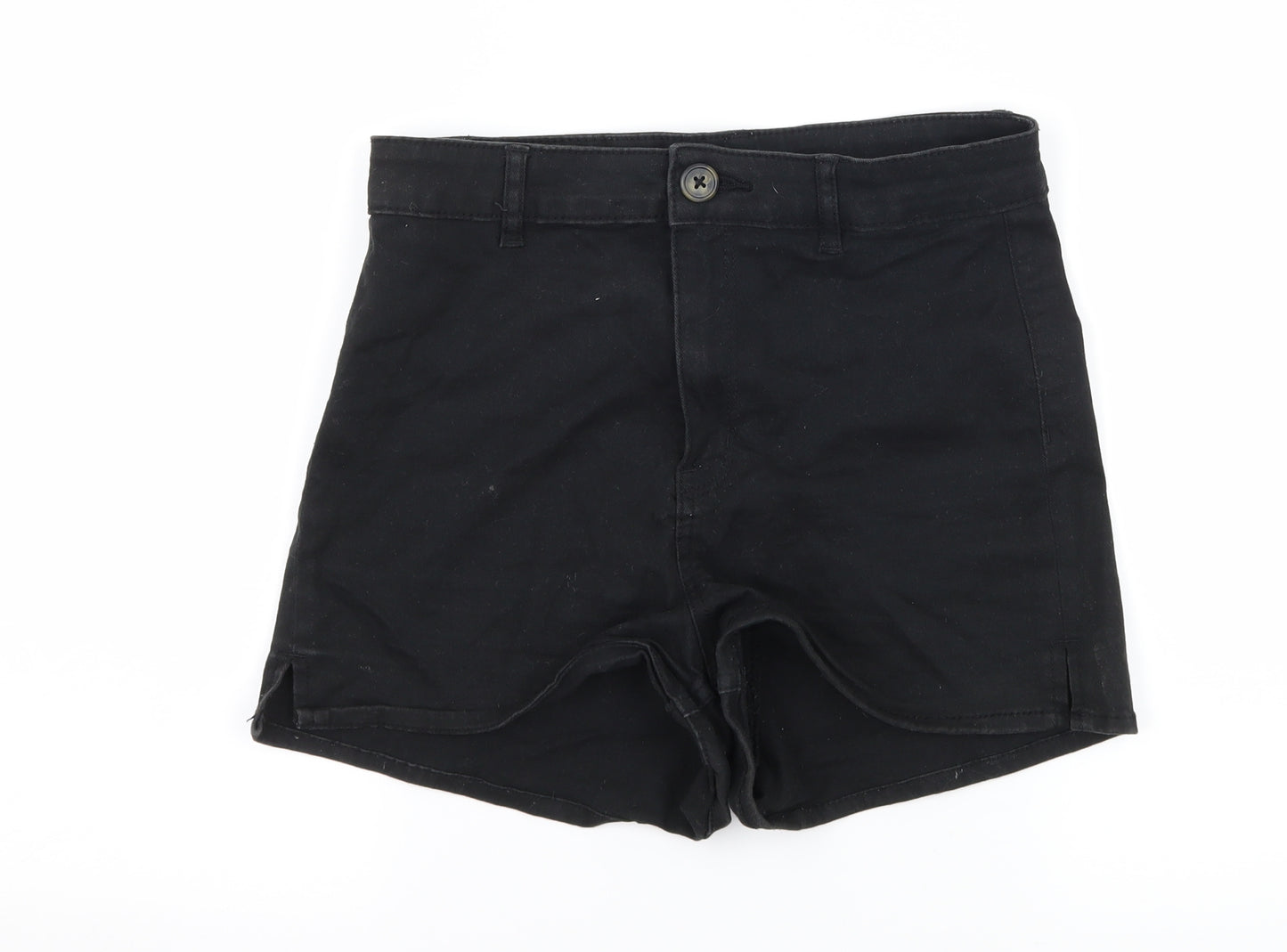 Divided by H&M Womens Black  Denim Hot Pants Shorts Size 10