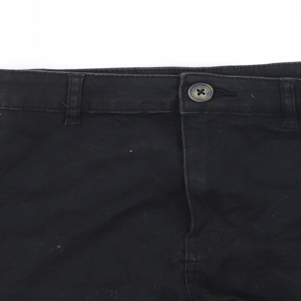 Divided by H&M Womens Black  Denim Hot Pants Shorts Size 10
