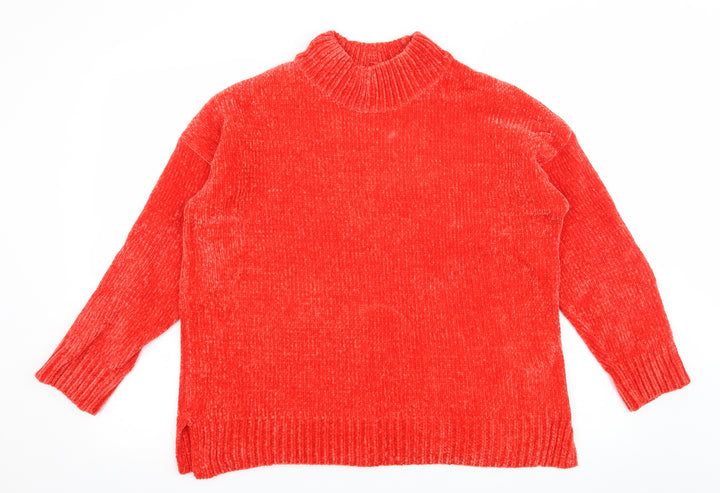 F&F Womens Red  Knit Pullover Jumper Size 14