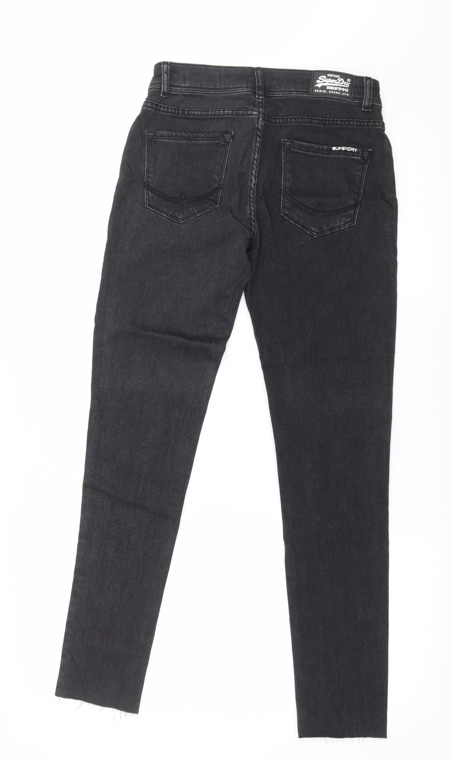 Superdry Womens Grey  Denim Skinny Jeans Size 26 in L27 in