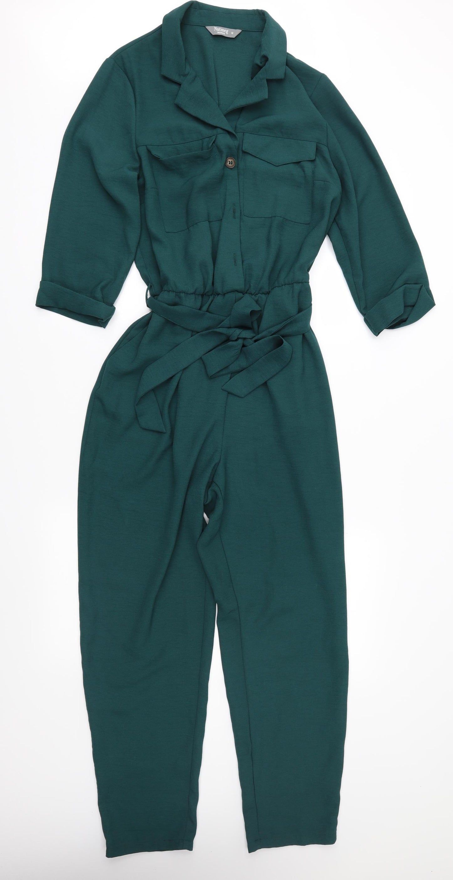 Nutmeg Womens Green   Jumpsuit One-Piece Size 12 L27 in