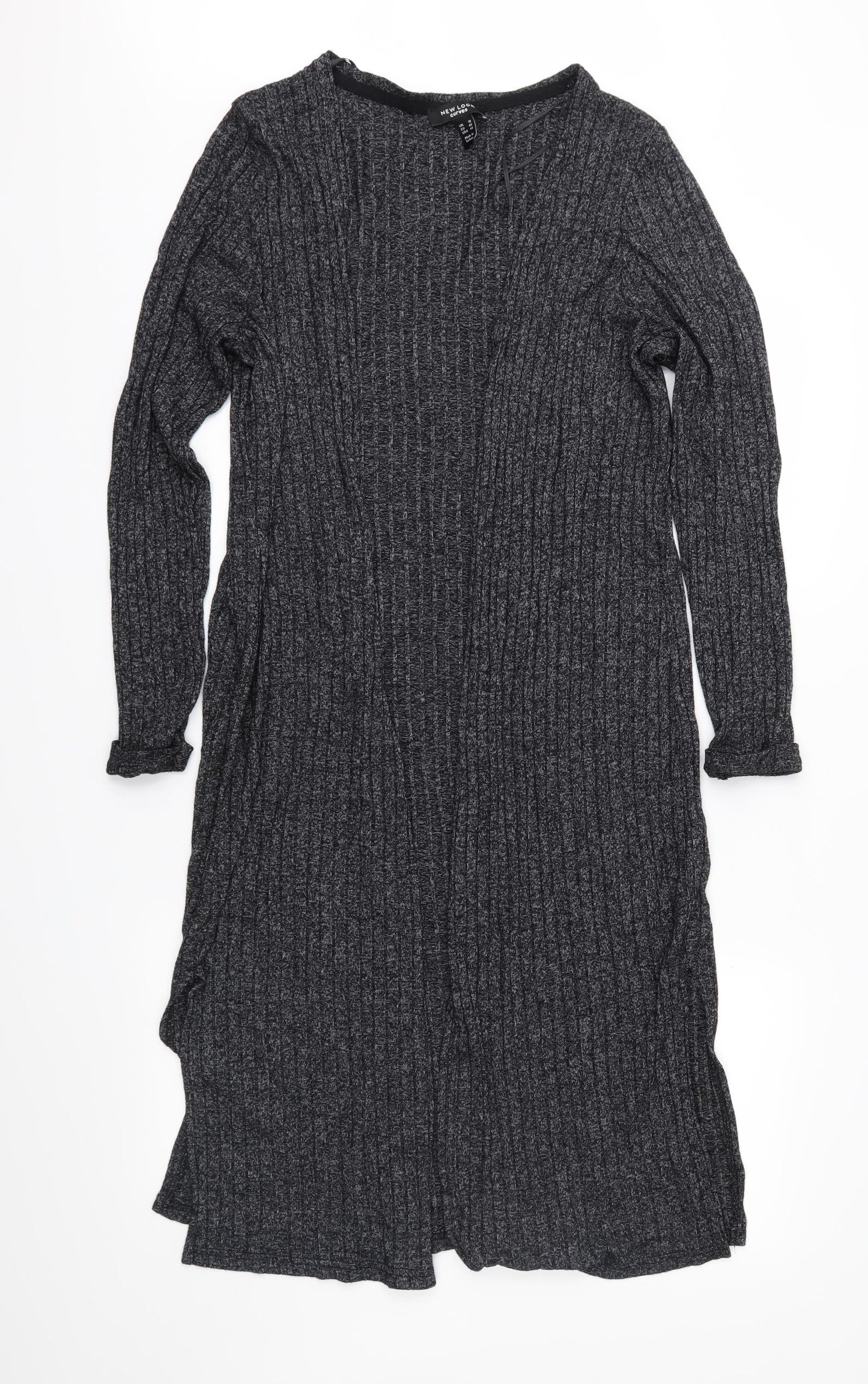 New Look Womens Grey  Knit Cardigan Jumper Size 18