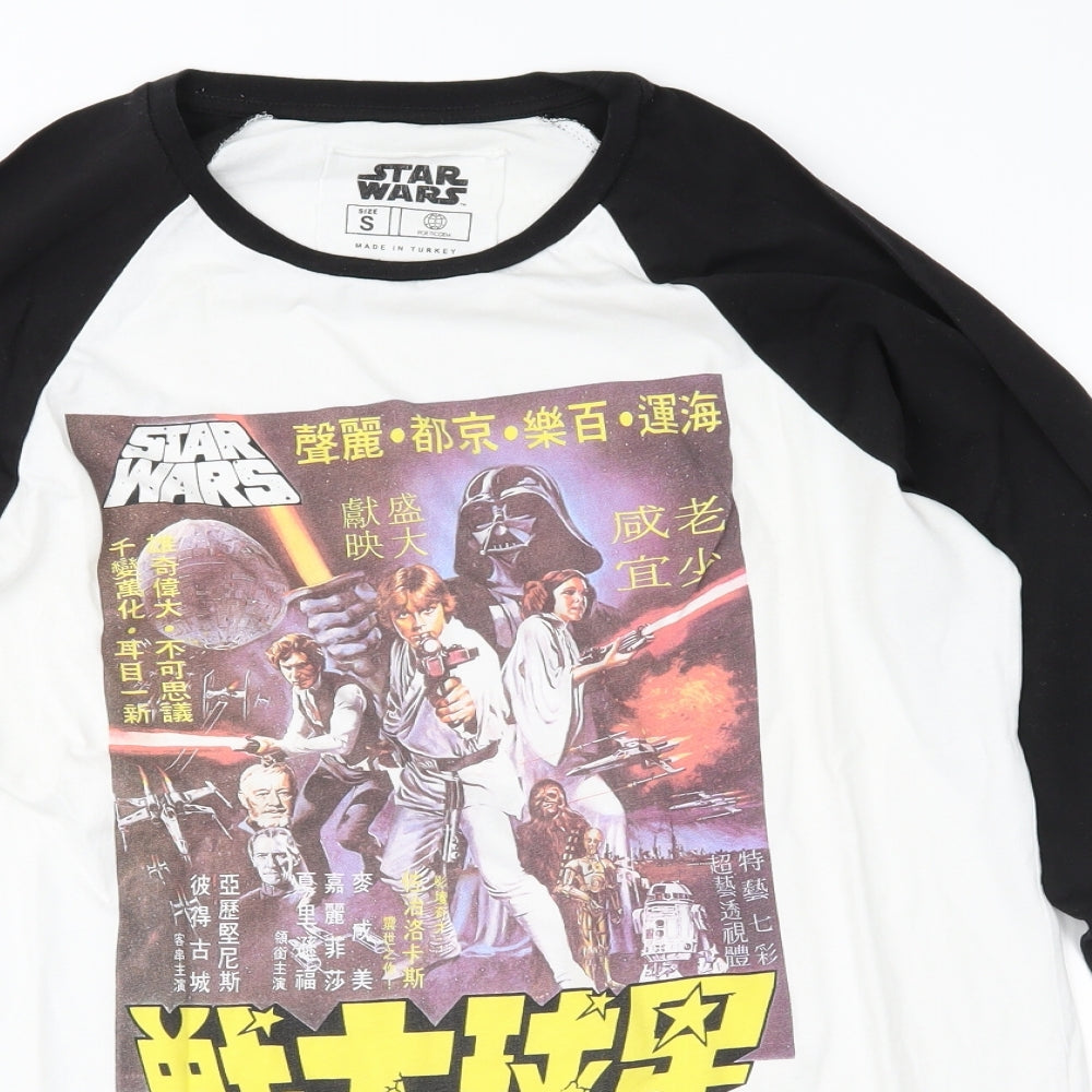 Star Wars Mens White  Jersey  T-Shirt Size S