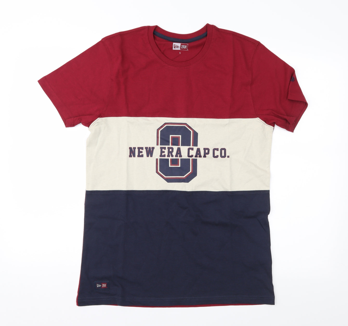 New Era Mens Red  Jersey  T-Shirt Size S