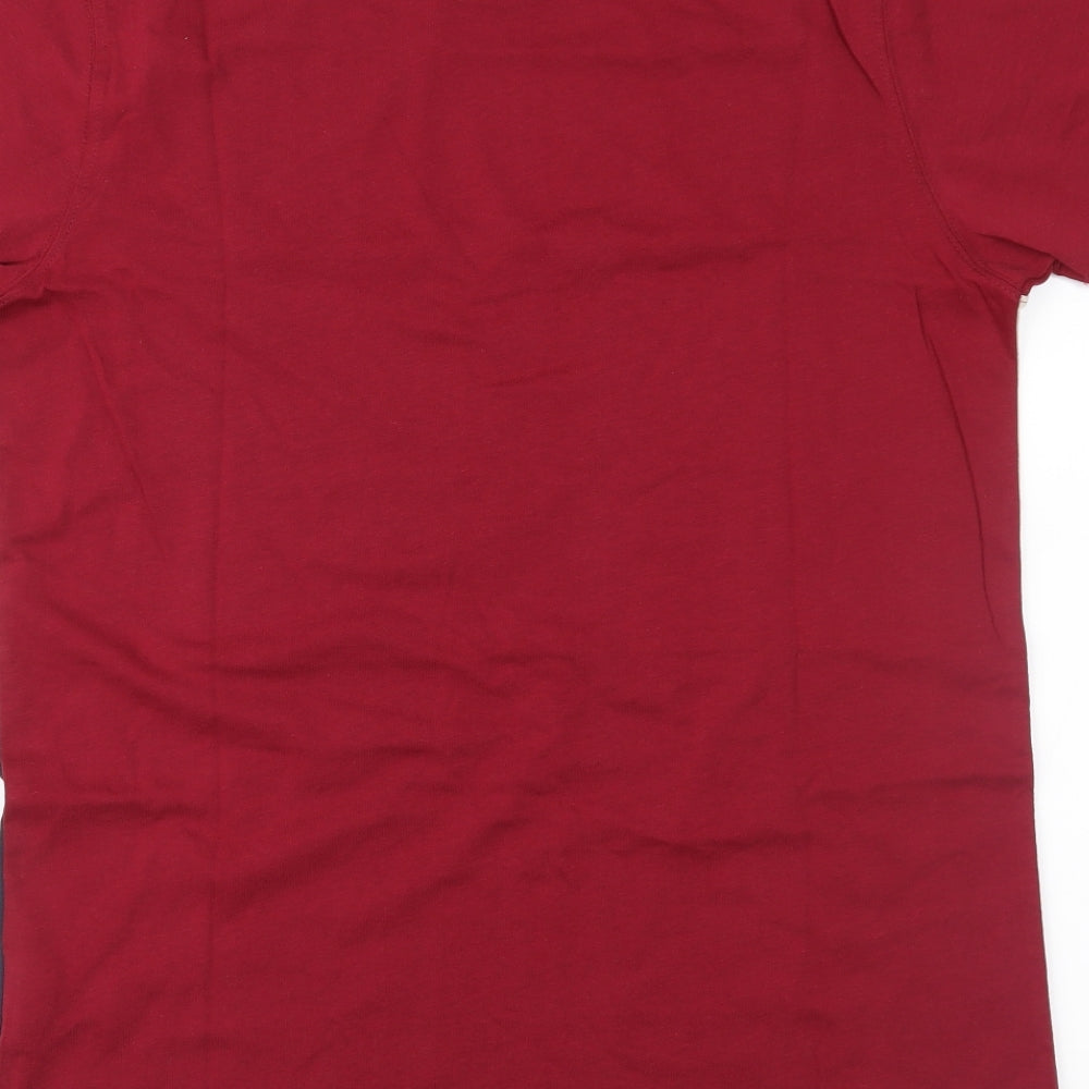 New Era Mens Red  Jersey  T-Shirt Size S