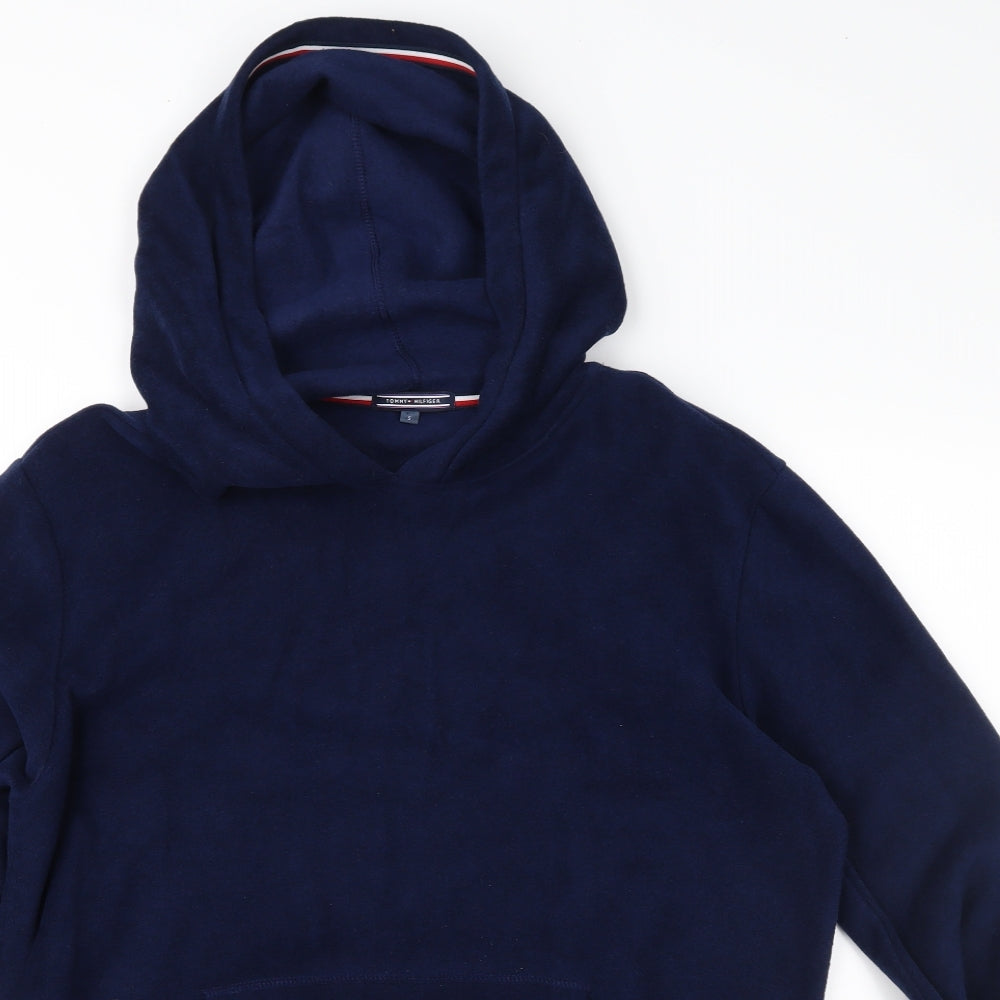 Tommy Hilfiger Mens Blue  Fleece Pullover Hoodie Size S