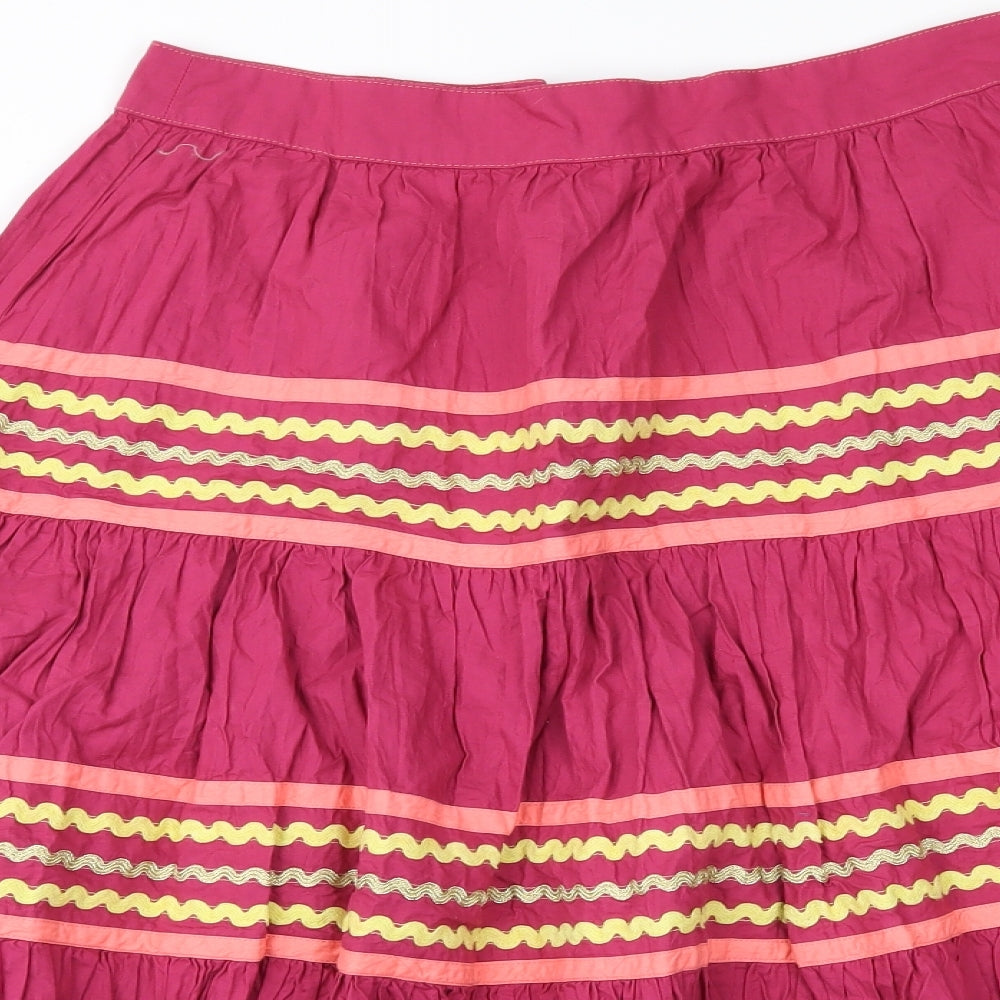Divided Womens Pink Geometric  Peasant Skirt Size 10