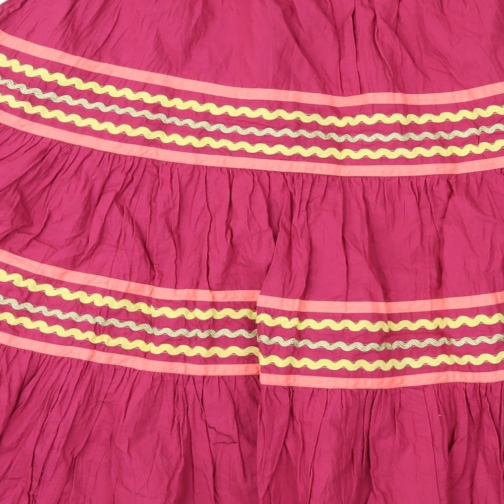 Divided Womens Pink Geometric  Peasant Skirt Size 10