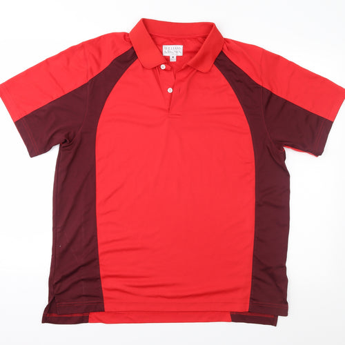 Williams & Brown Mens Red    Polo Size M