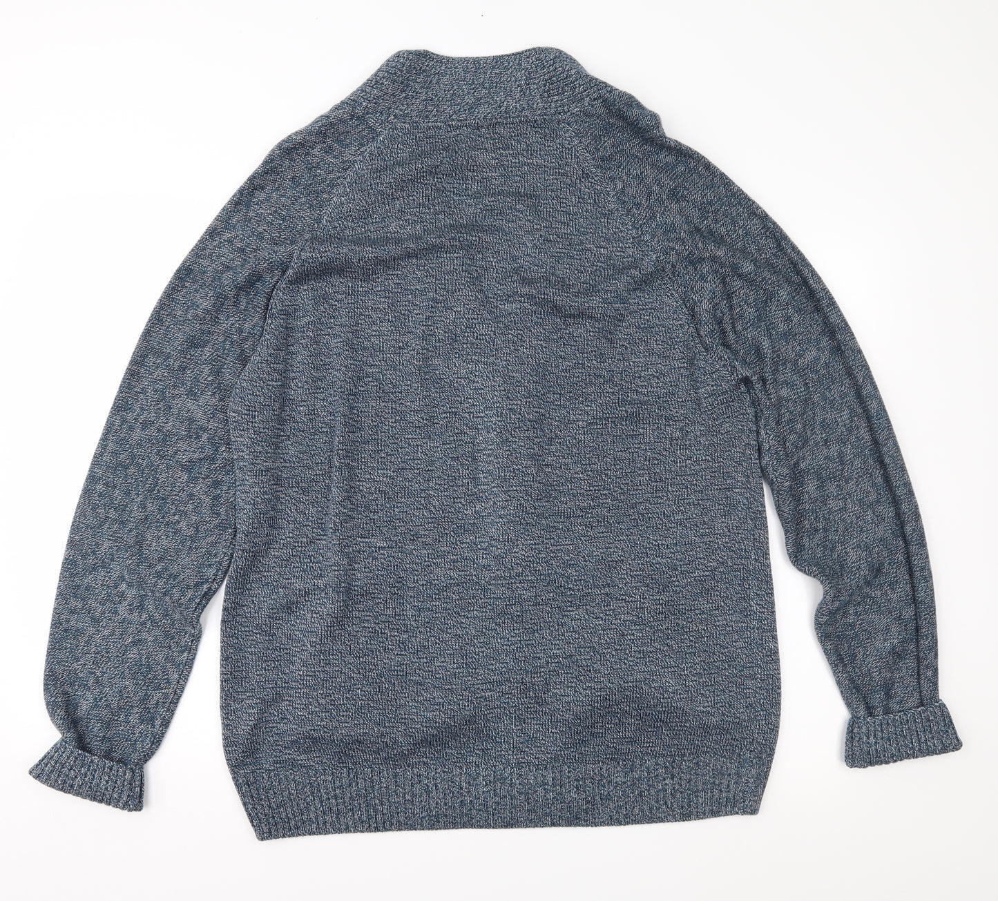 ACW85 Mens Blue  Knit Cardigan Jumper Size L