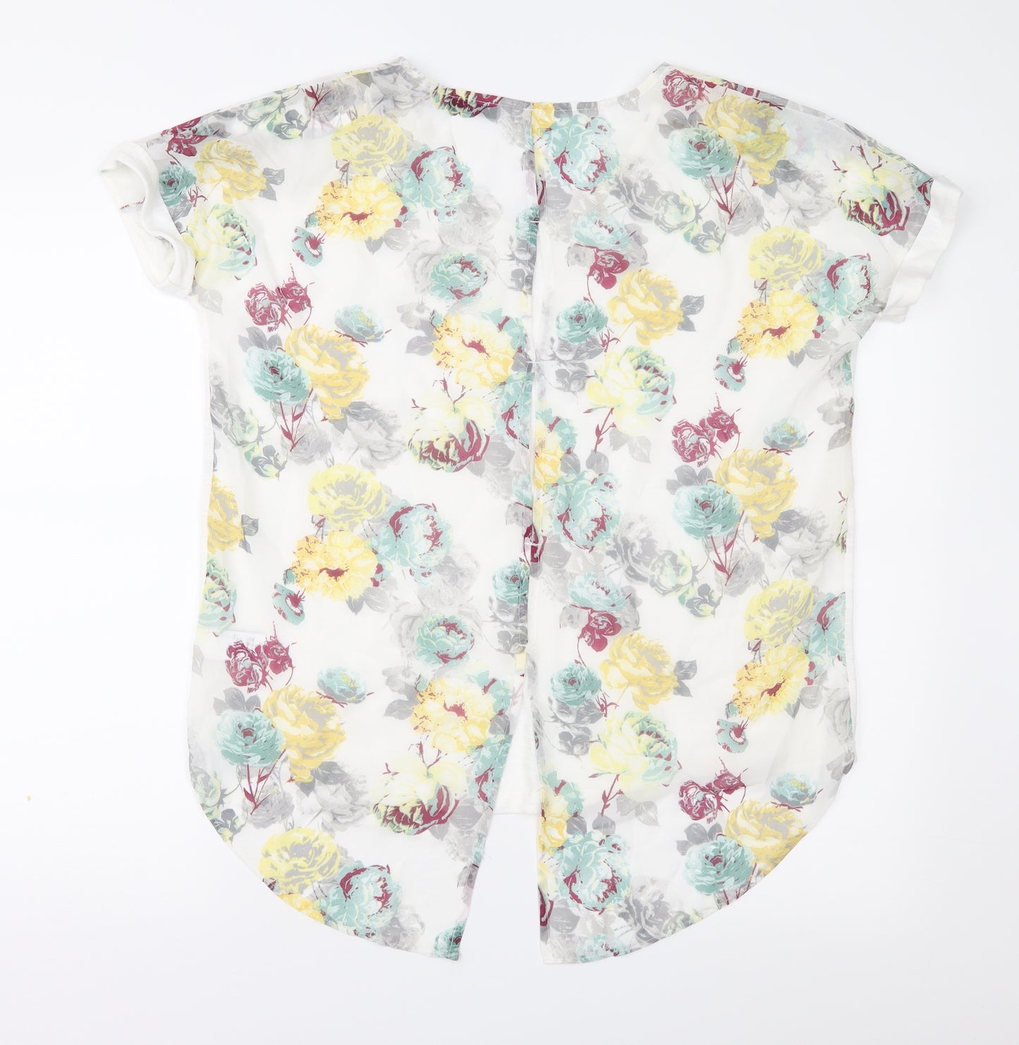 NEXT Womens Ivory Floral  Basic Blouse Size 12