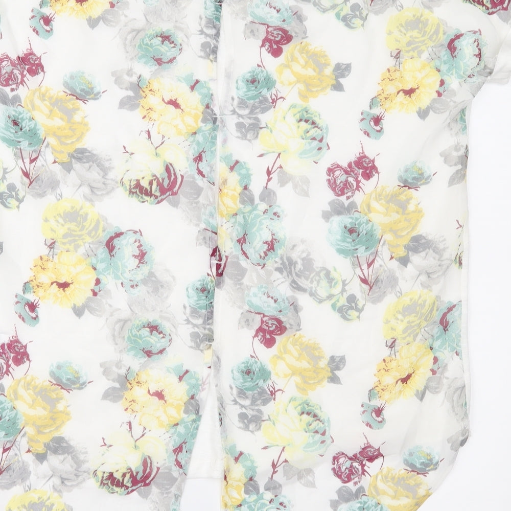 NEXT Womens Ivory Floral  Basic Blouse Size 12