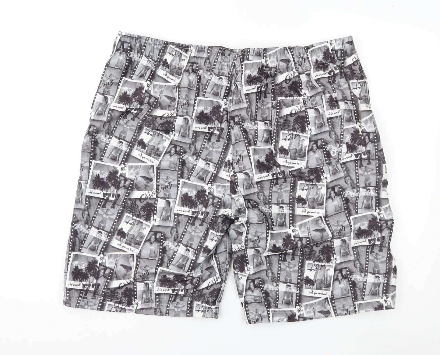 CEDAR Mens Grey Geometric  Bermuda Shorts Size XL