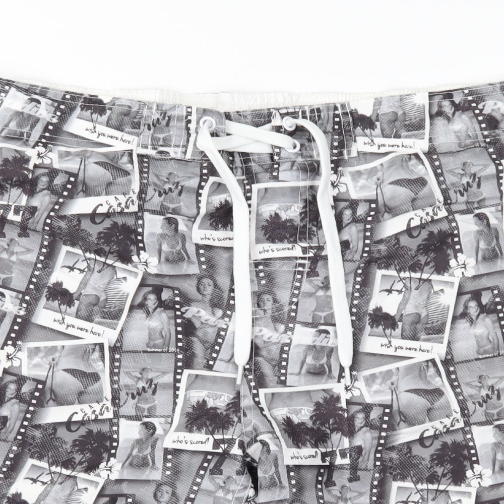 CEDAR Mens Grey Geometric  Bermuda Shorts Size XL