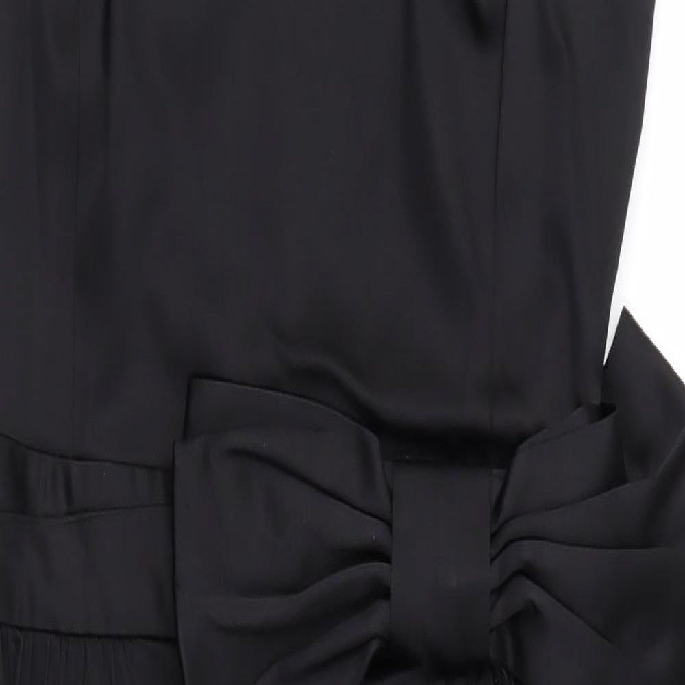 Warehouse Womens Black  Satin Pencil Dress  Size 8