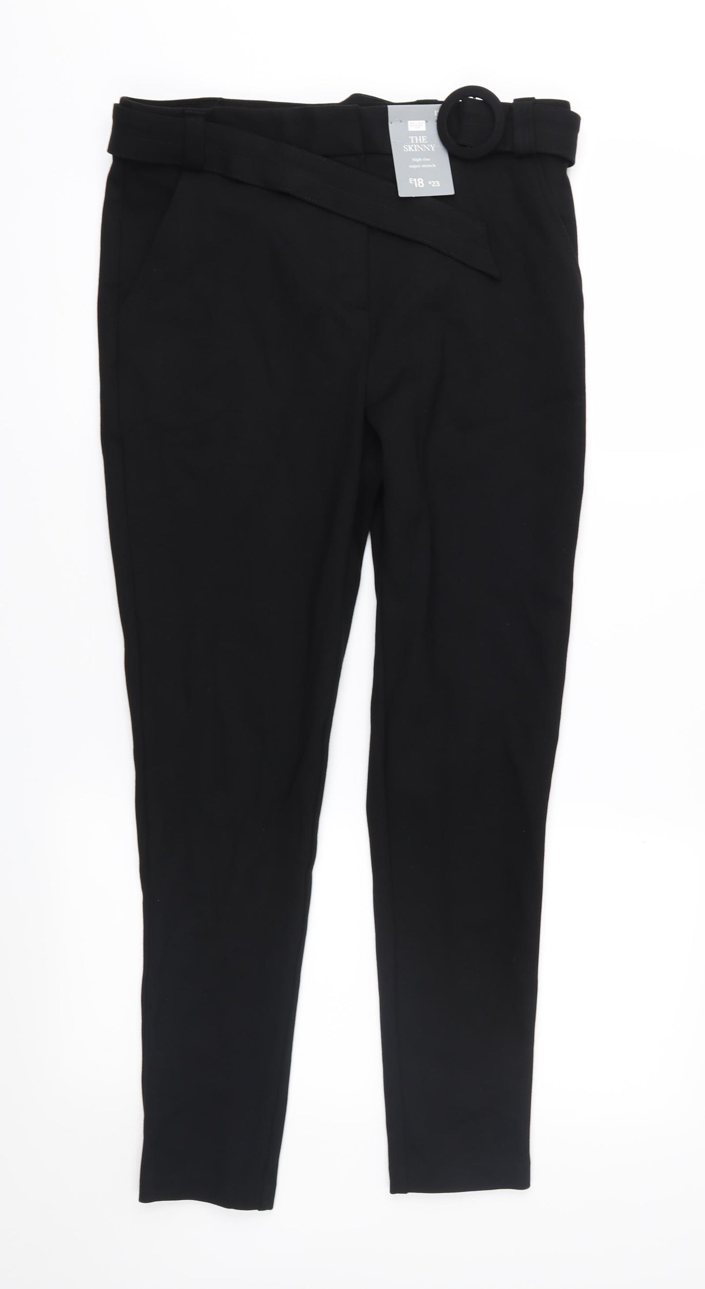 F&F Womens Black   Trousers  Size 12 L27 in
