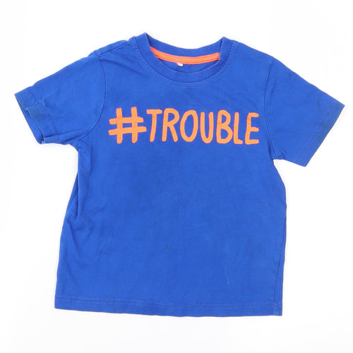 George Boys Blue  Jersey Basic T-Shirt Size 2-3 Years