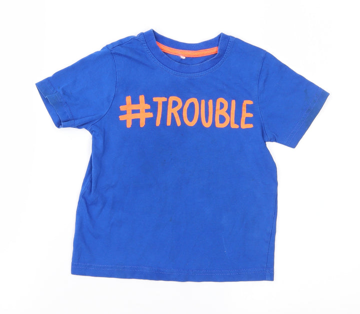 George Boys Blue Jersey Basic T-Shirt Size 2-3 Years