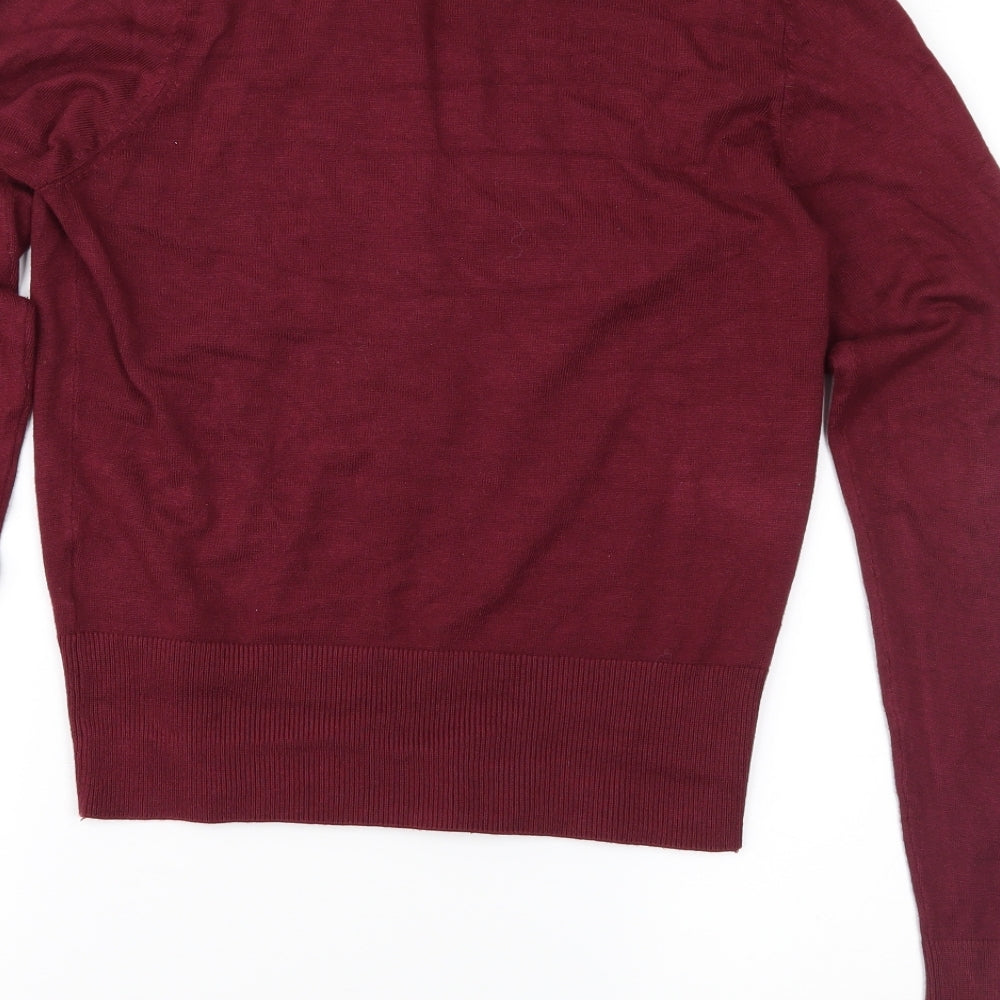 Therapy Womens Red  Knit Cardigan Jumper Size M